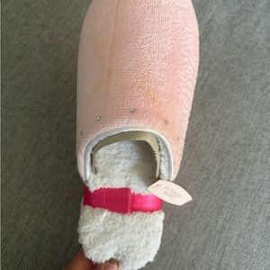 Victoria's Secret Pink and White Furry Slippers